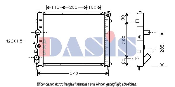 AKS DASIS Jäähdytin,moottorin jäähdytys 181530N